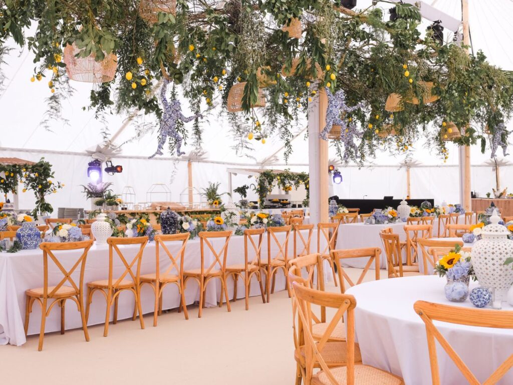 Inside Sailcloth Marquee Cheshire Marquee Hire