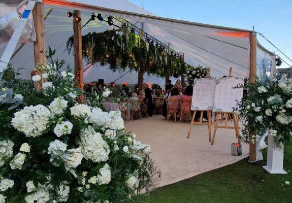 Luxury wedding tent interior