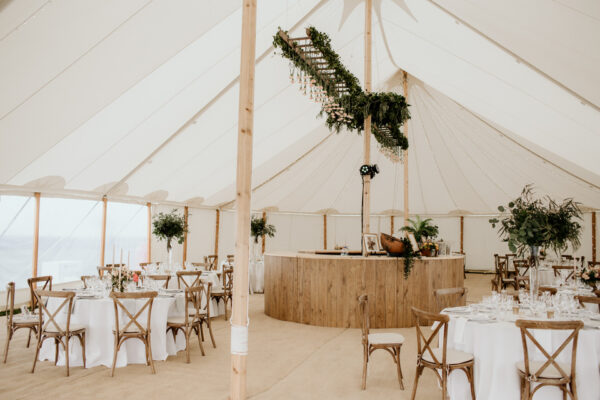 Luxury wedding in sailcloth tent